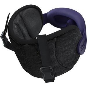 SARISUN Travel Pillows for Airplanes, Airplane Pillow with Purple Sleep Eye Mask, 360 Neck Support Headrest, Portable Airplane Travel Essentials, Airplane Head Strap for Long Flight, Stop Bobblehead