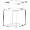 Acrylic Box with Lid Acrylic Plastic Square Containers, Plastic Square Cube with Lid Storage Box 5.9x5.9x5.9 Inches for Candy Pill and Tiny Jewelry