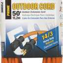 Prime Wire & Cable EC501730 50-Foot 14/3 SJTW Heavy Duty Outdoor Extension Cord, Orange