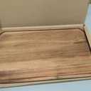 Medium Wooden Serving Trays for Party Long Charcuterie Boards Rectangle Acacia Wood Platter Fruit Dessert Tray for Food Dish Snack Cookie Appetizer Plates Cheese Board Kitchen Dinner Platters