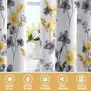 H.VERSAILTEX 100% Blackout Curtains 108 inch Length 2 Panels Set Cattleya Floral Printed Drapes Leah Floral Thermal Curtains for Bedroom with Black Liner Sound Proof Curtains, Grey and Yellow