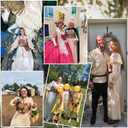 LTAKK Renaissance Dress Women Victorian Costume Ren Fair Medieval Dresses with Floral Corset, Medium