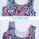 Nymphperi Girls Gymnastics Leotards 2 Piece Shiny Sleeveless Bodysuits with Sparkly Breathable Shorts Suit