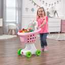 Step2 Little Helper's Shopping Cart for Kids, Play Grocery Cart, Made of Durable Plastic, for Toddlers 2+ Years Old, Pink