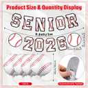Shyyween Senior Night Baseball Decorations, Baseball Senior 2026 Banners with 12 Foil Balloons 18 Inch, 2026 Graduation Party Supplies for High School College