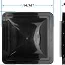 2 Packs 14 Inch RV Roof Vent Cover Replacement Vent Lid Black for Camper Trailer Motorhome (Black 2-Pack), 15" x 15" x 2"