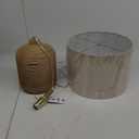 Monarch Specialties 9769, Brown, Modern Lighting 23" H Table Lamp Rattan Beige Shade, 14" L x 14" W x 22.5" H