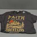 Faith Can Move Mountains Religious Christian Camping T-Shirt M