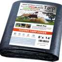 Tarps Heavy Duty Waterproof 8x14ft,TEZONG Black Tarp 12MIL Plastic Tarpaulin Outdoor Tarp Cover for Emergency Rain,Patio Furniture,Wood,Roof,Camping,Car,Pool