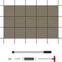 Superior 99% Shading Rate Inground Pool Safety Cover,Fits 15x30ft Rectangle Swimming Pool,Mesh Pool Cover for Inground Pools,Winter Inground Pool Cover with Safety Net and Installation Tools - Tan (Brown)