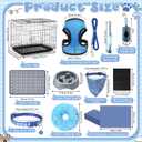 SmoothNovelty 35 Pcs Puppy Supplies Starter Kit for Small Dogs, Essentials Gift with Dog Cage Harness Leash, Slow Feed Bowls, Chew Toys, Training Kit for New Puppy Owners, First Time Dog Parents