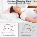 VipOpen Memory Foam Ergonomic Pillows Orthopedic Pillow for Side Sleepers Sleeper Neck Pain Bed Back Cervical Shoulder Ergonomic