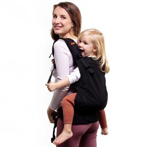 Beco Toddler Carrier (20-60 lbs) with Extra Wide Seat, 100% Cotton - Front-Carry & Backpack Style - Lightweight & Ergonomic Sling Carrier for Children from 18months - Metro Black