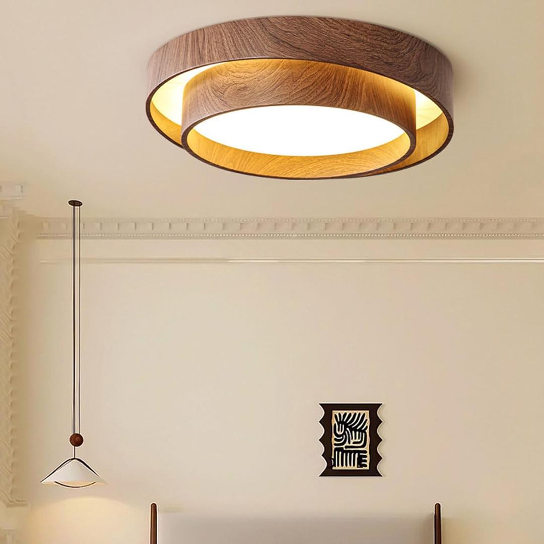 Flush Mount LED Ceiling Light, 3000K to 6000K Dimmable Ceiling Lights Fixtures with Remote Control, Ultra Thin Round Low Profile Ceiling Lamp for Bedroom Kitchen LivingRoom (60cm)