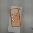 TORRAS 360° Magnetic Stand for iPhone 17 Pro Case, [Fit for MagSafe] [Rotatable Ring Kickstand] [4X Mil-Grade Shockproof] Slim Phone Cover, Camera Button, Cosmic Orange, Translucent, Ostand O3 Fitness