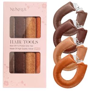 Heatless Curls Overnight Set - Jumbo Soft Hair Curlers to Sleep In, No Damage Velvet Curling Rods with Silk Scarf, Overnight Non-Heating Sleep Styling Tools for All Hair Types (1 Count (Pack of 1), Red-brown)
