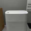 MOPALL Small Bathroom Trash Cans with Lids,Motion Sensor Bathroom Trash Can,Narrow Waterproof Plastic 3.5 Gallon Automatic Adsorption Touchless Garbage Can,White