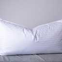 King Size Goose Down Feather Hotel Collection Bed Pillows for Sleeping One Pillow for Back, Stomach or Side Sleepers Stripe White Color (King (Pack of 1