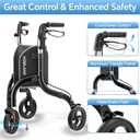 HOMLAND Foldable 3 Wheel Walkers for Seniors, Lightweight 11 lb