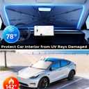 DMJN Umbrella Windshield Sun Shade - Medium, Car Sunshade for Front Windshield [Nano Ice-Crystal Coatings] UPF50+ Heat & UV Block, Protect Interior & Keep Cooler Universal for Car, SUV, Truck
