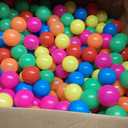Amazon Basics BPA Free Ball Pit Balls with Storage Bag, Crush-Proof Plastic for Toddlers Kids 12+ Months Play, 6 Bright Colors, Pack of 1000