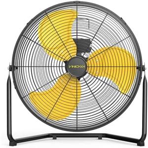 Amazon.com: VINICAYA 12 Inch 1800 CFM High Velocity Floor Fan, Heavy Duty Floor Fan with 3 Powerful Speeds,Portable Metal Fan,180Tilting Quiet Shop Fan for Commercial, Residential, Gym : Home & Kitchen