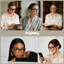3 Pack Blue Light Glasses for Woman, Fashion Computer Blue Light Blocking Glasses, Anti Eye Strain Square Eyeglasses
