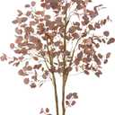 Warmplants Artificial Eucalyptus Tree, 6ft Fake Eucalyptus Plant with Basket, Red Silver Dollars Silk Leaves Faux Tree for Home Office Perfect Housewares Gift Decoration