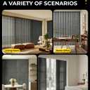 UNISHADES Vertical Blind Replacement Slats for Indoor Windows Modern Window Treatment, Light Filtering, Easy DIY, 20-Pack Black, 3.5" x 82.5"