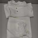 Boys 2 Piece Outfit Kids Summer Clothes for Teen Boy Button Down Shirt and Pants Set (11 Years, White)