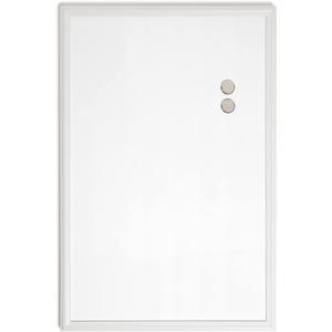 U Brands Farmhouse Board, Dry Erase White Board with White Frame, Office Supplies, Includes Magnets, 20 x 30 (2993U00-04)