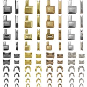 80pcs Metal Zipper Insertion Pin Kit Zipper Head Slider Accessories Stopper Repair Latch Slider Retainer Open-End Bottom Top Stops for Jackets Coats 4 Colors DIY Sewing Replacement, 4 Sizes