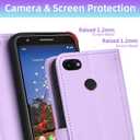 Argyle Wallet Case for Google Pixel 3a XL with Wrist Strap Shoulder Strap, Card Slots Folio Purse, Luxury PU Leather Stand Accessories Phone Cover for Pixel3aXL Pixle 3aXL A3 Pixel3a LX Purple