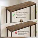 Narrow Entryway Console Table & Sofa Side Table - Industrial Hallway Table for Small Spaces, Behind Couch Table, Multi-Functional Living Room Bedroom Office,Brown, 29.5" x 9.4" x 29.5"