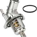 12674639 Aluminum Thermostat Housing Fits For 2014-2020 Chevy Silverado 1500 Suburban Tahoe GMC Sierra 1500 Yukon Yukon XL Cadillac Escalade