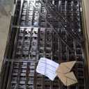 FoQualy Collapsible Stainless Steel Dog Crate, 48"  Size Lockable Wheel, with Tray, Stackable, Heavy Duty, Divider, Indoor and Outdoor