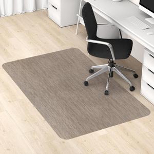 Blvornl Office Chair Mat for Hardwood Floor, 36" x 48" Desk Chair Mat for Hard Wood and Tile Floor, Large Anti-Slip Hard Floor Protector Rolling Chair Mat, PVC Mat Desk Rug for Office Home, Dark Brown