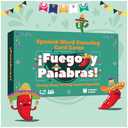 Spanish Games Taboo Charades | Bilingual Acting & Learning Card Game – Easy & Fun Challenges To Practice Spanish | Perfect For Family Game Night, Gifts, Reunions, Groups, Parties | Fuego y Palabras