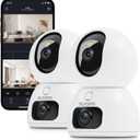 blurams 2K Dual-Lens Indoor Camera, 5G Pet Camera with Phone App, Split-Screen View, Free Human/Sound Detection, Motion Tracking, One-Touch Call, Night Vision, Dual-Band WiFi 6, Work with Alexa. 2Pack