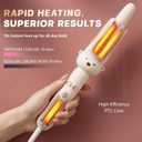 PretiHom Automatic Rotating Curling Iron - 1.1 Inch (28mm) Curling Wand for Beach Waves, Anti-Scald, Anti-Tangle, Ceramic Coating, Dual Voltage, Hair Curler for Women, All Hair Types