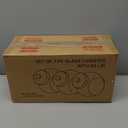 Glass Cookie Jars for Kitchen Counter Set of 3 Glass Penny Jar, Candy Jar with Metal Airtight Lid (55 Ounce)