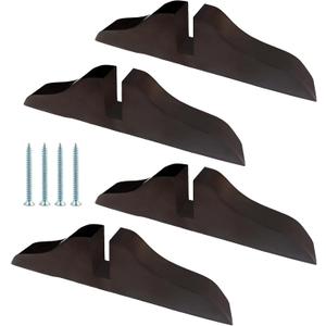 4pcs Folding Room Divider Stand, Folding Privacy Screen Holder Wooden Room Divider Stand with Screws, Heavy Duty Partition Feet for Home, Office, Hotel (4 Color Options). (Black)