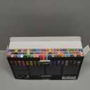 72 Colors Acrylic Paint Markers, Dual Tip with Fine Tip and Brush Tip Pens for Stone, Wood, Canvas, Glass, Ceramic, Metal, Rock, Fabric, DIY Art Projects