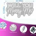 WILL YOU Marry Me? Neon Sign Custom Large Wedding Engagement Party Backdrop LED Neon Light Signs for Proposal Wedding Anniversary Valentine Engagement Bedroom Home Wall Decor. Size:23inch-Cool white
