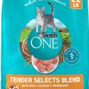 Purina ONE Natural Dry Cat Food, Tender Selects Blend With Real Chicken - 22 lb. Bag (22 Pound (Pack of 1))