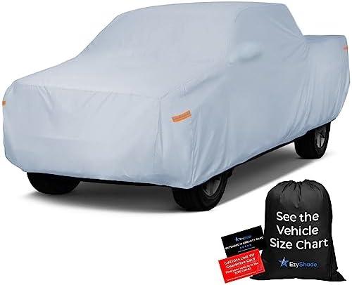EzyShade 10-Layer Truck Cover Waterproof All Weather. See Vehicle Size-Chart for Accurate Fit. Full Outdoor Pickup Truck Covers for Ranger Frontier Tacoma. Sun Wind Rain. Size T1 (See SizeChart)