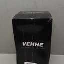 VEHHE Paper Towel Holder Countertop, Black Paper Towel Holder with Spring Activated Arm and Damping Effect, Simply Tear Paper Towel Stand for Bathroom and Kitchen (Black) (Suction Base)