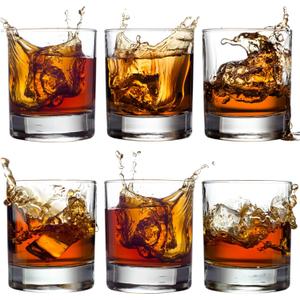 Old Fashioned Whiskey Glass Set, Premium Rocks Glasses for Cocktails and Bourbon, 10 1/4 Oz, Set of 6, Lead-Free Crystal, Bar Drinking Glass Tumbler for Scotch, Cognac, Irish Whisky