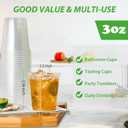 Lilymicky 1000 PACK 3 oz Clear Plastic Cups, 3 Ounce Disposable Plastic Bathroom Cups for Tasting, Drinking
