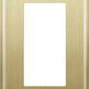 ENERLITES Decorator Switch or Outlet Metal Wall Plate, Stainless Steel Outlet Cover, Corrosion Resistant, Size 1-Gang 4.50" x 2.76", Stainless Steel 201, 7731-BB, Brushed Brass, Gold